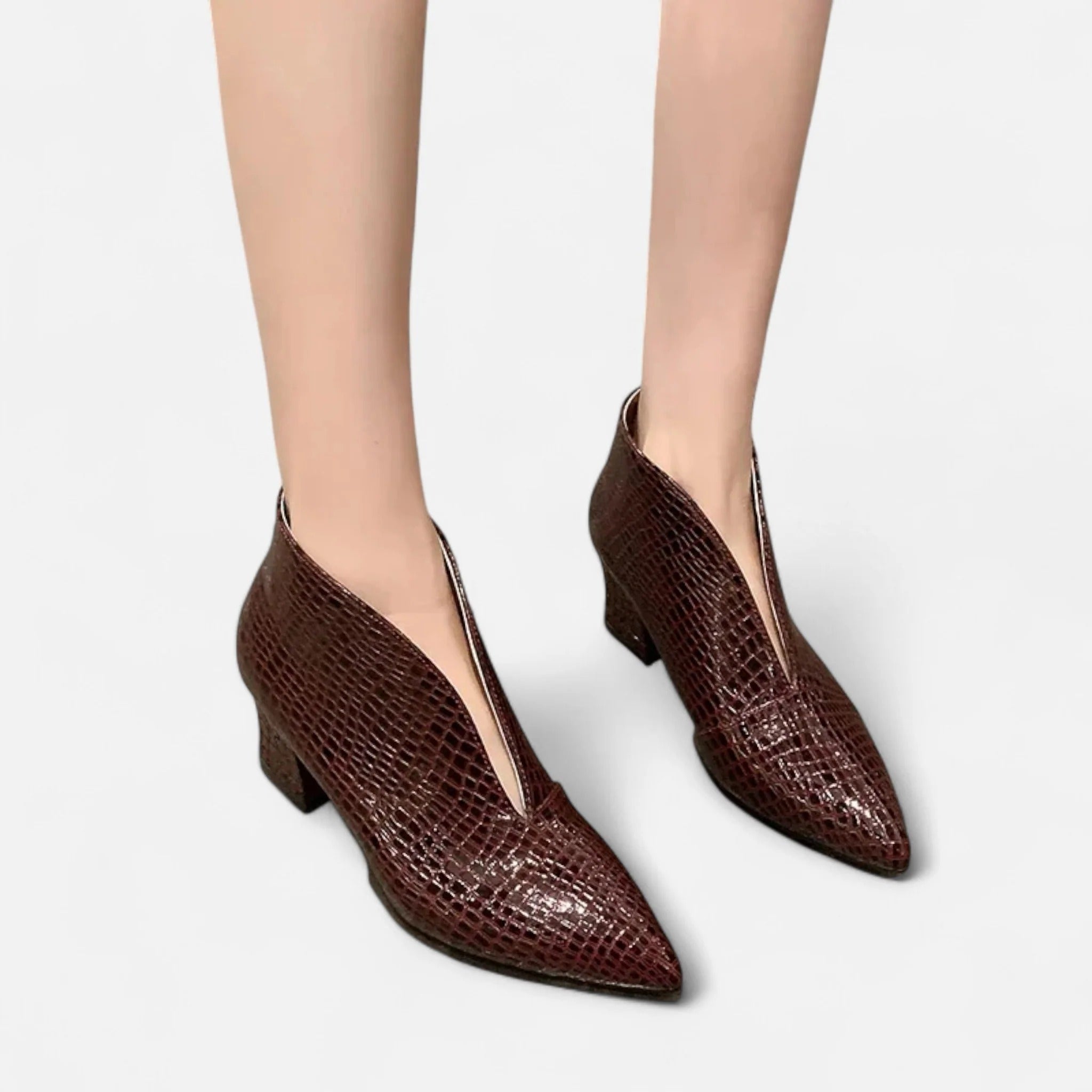 Westlyn™ | Women’s Patent Leather V-Cut Ankle Boots