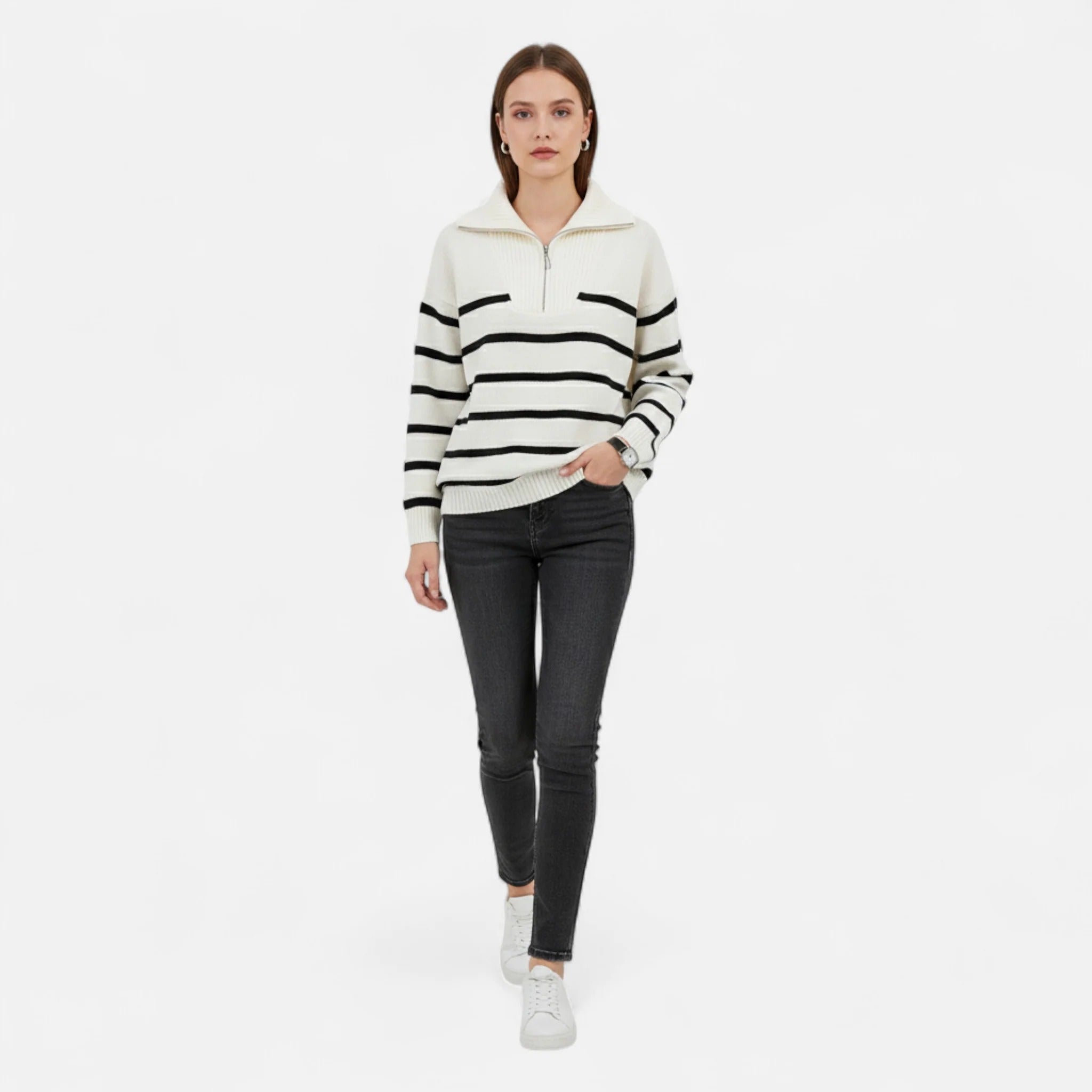 Westlyn™ | Women’s Striped Polo Knit Modern Heritage